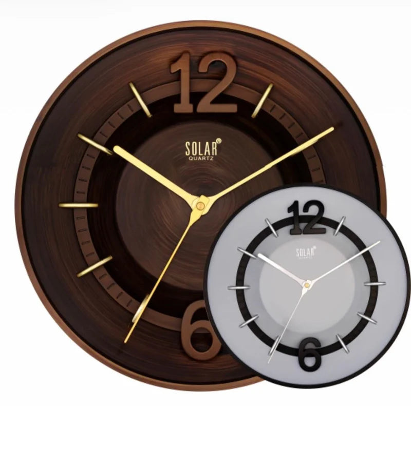 Dark Wood Contemporary Clock